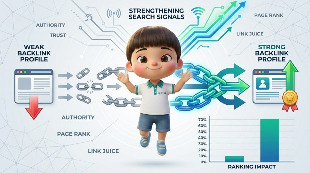 Link building giúp tăng authority, trust và thứ hạng từ khóa trên Google