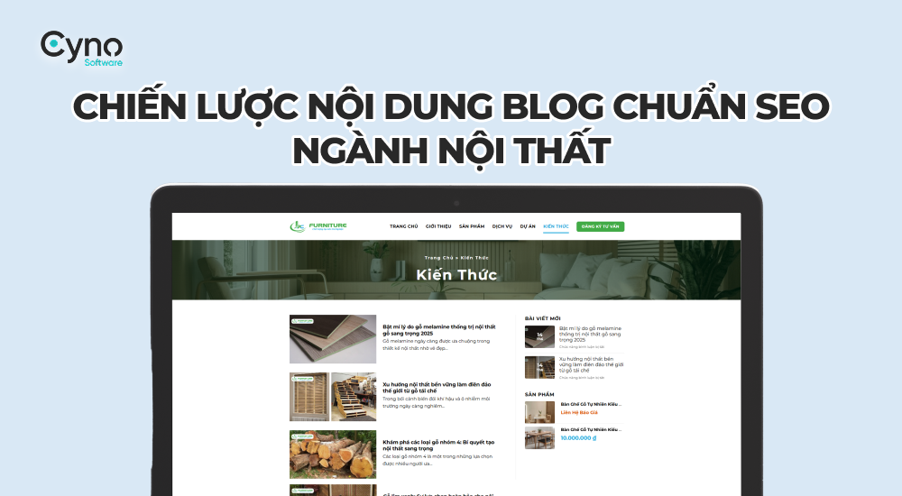 Chiến lược nội dung blog chuẩn SEO ngành nội thất