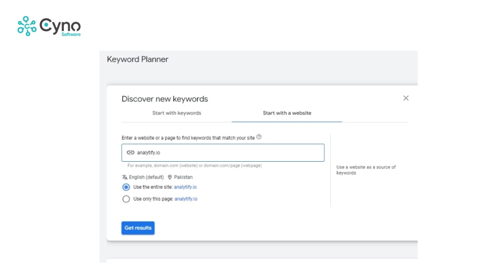 Tìm từ khóa liên quan bằng URL